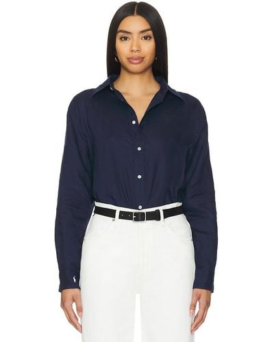 Polo Ralph Lauren Button Front Shirt - Blue