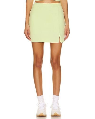 Sundry High Waist Mini Skort - Yellow