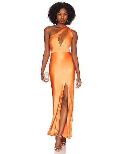Bardot Ambroise One Shoulder Dress - Orange