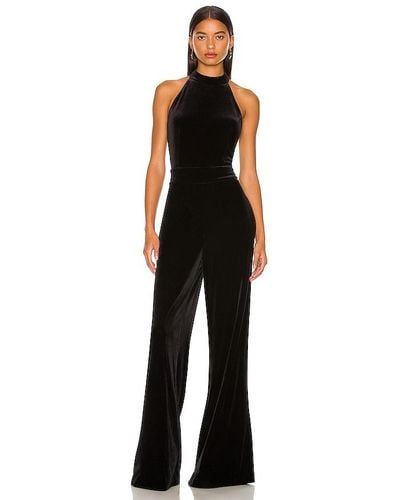 1.STATE Velvet Jumpsuit In Black. Size 10, 2.