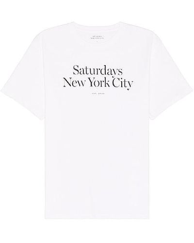Saturdays NYC Miller Standard Short Sleeve Tee - White