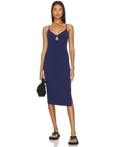 Bobi Midi Cut Out Dress - Blue