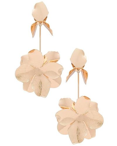 Shashi Gold Blossom Earring - White