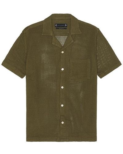 AllSaints Sortie Short Sleeve Shirt - Green