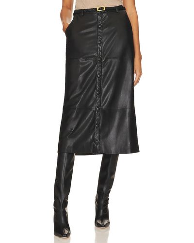 House of Harlow 1960 X Revolve Brighton Faux Leather Midi Skirt - ブラック