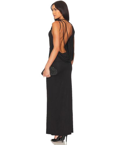 Michael Lo Sordo Twisted Draped Gown - ブラック