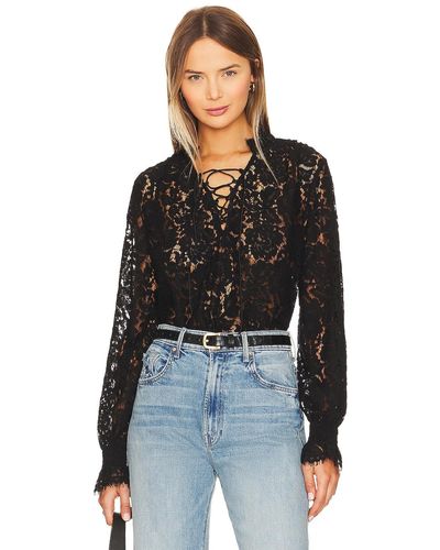 Generation Love Ivy Lace Blouse - Black