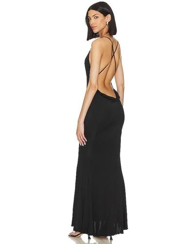 Nana Jacqueline Tatiana Silk Diamond Dress - Black