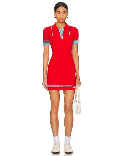 JoosTricot Mini Polo Dress - Red