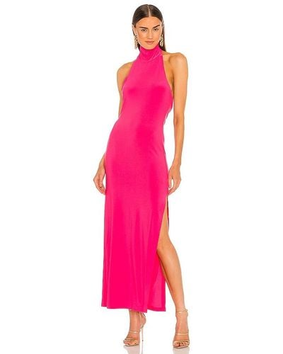 Norma Kamali Halter Turtle Gown - Pink