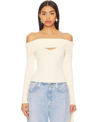 Astr Ainsley Sweater - White