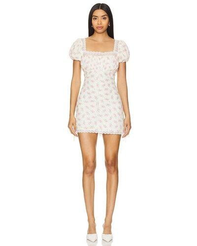 For Love & Lemons Maxine Mini Dress - White