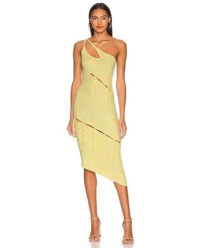 Nbd Bianca Alternate Stitch Dress - Yellow