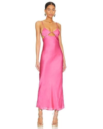 Bardot Lucia Midi Slip Dress - Pink