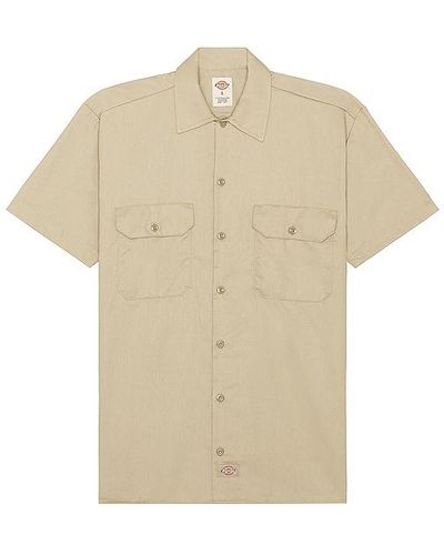 Dickies Original Twill Short Sleeve Work Shirt - Natural