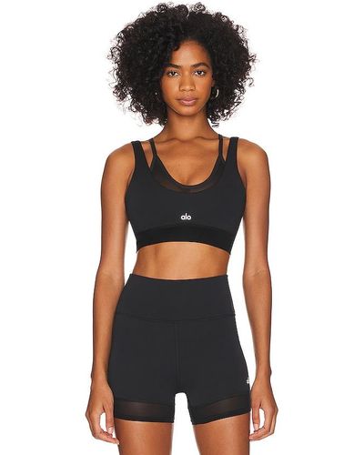 Alo Yoga Airlift Double Trouble Sports Bra - Black