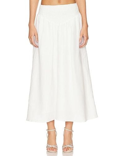 Tularosa Asa Midi Skirt - White