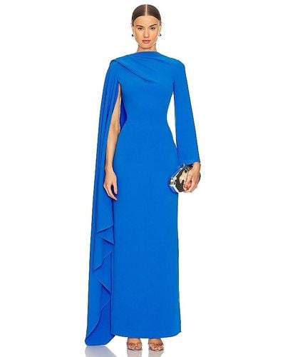 Solace London Lydia Maxi Dress - Blue