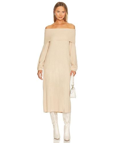 WeWoreWhat Off The Shoulder Sweater Dress - White