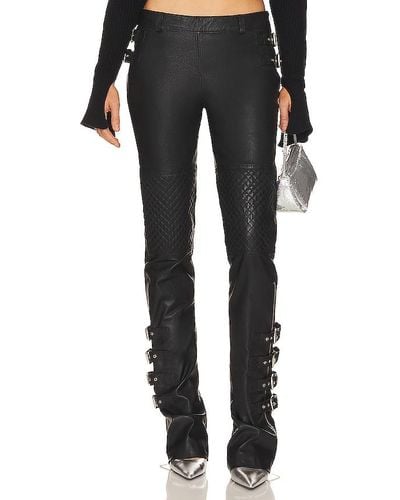 retroféte Della Leather Pant - Black