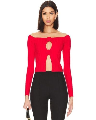 Lovers + Friends Liora Rosette Sweater - Red