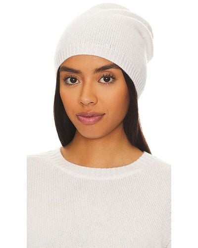 Autumn Cashmere Asymmetric Bag Hat - White