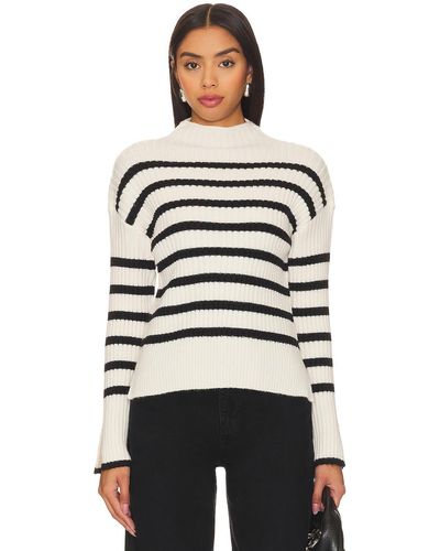 Line & Dot Sunday Stripe Sweater - グレー