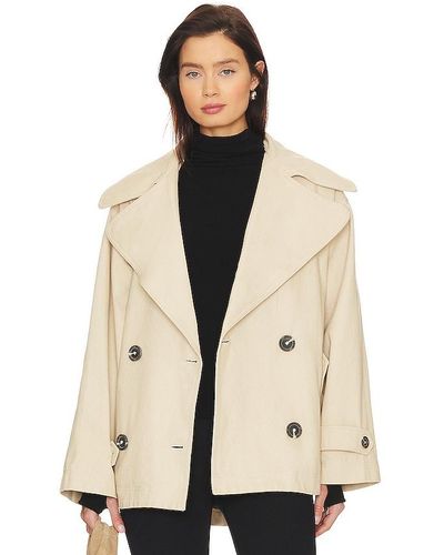 Free People Highlands Peacoat In Tea Combo - Natural