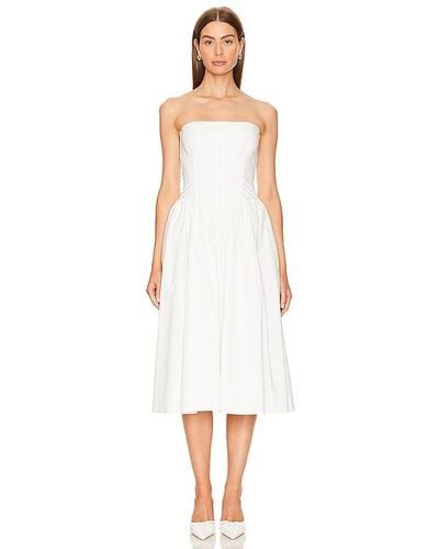 Amanda Uprichard Strapless Holland Dress - White