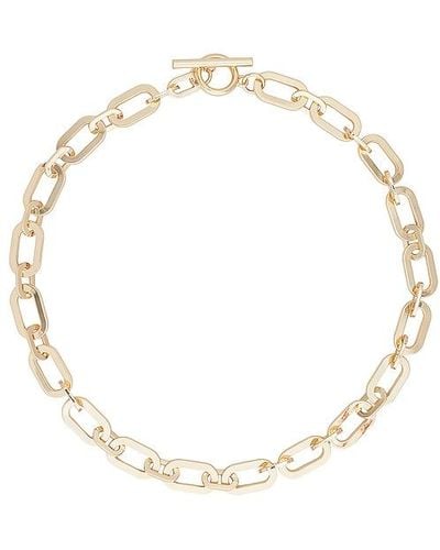 By Adina Eden Chunky Toggle Necklace - White