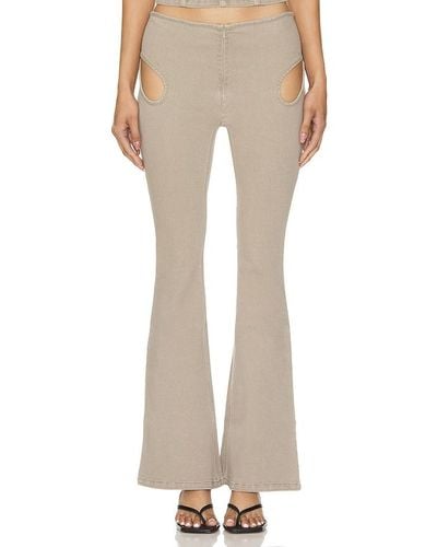 MARRKNULL Cutout Jeans - Natural