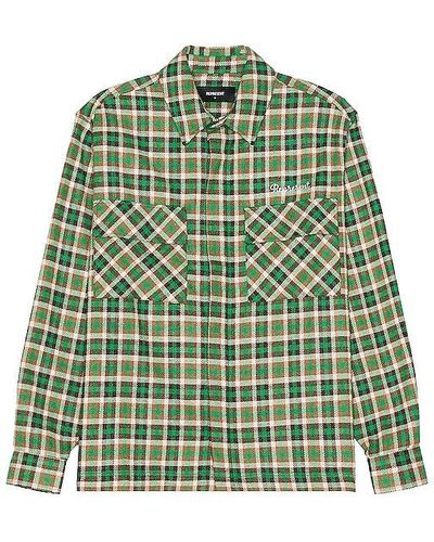 Represent Long Sleeve Flannel Shirt - Green