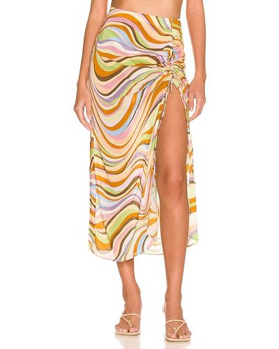 Song of Style Palma Midi Skirt - Multicolour