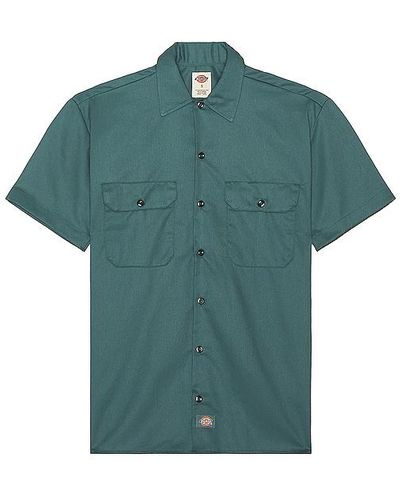 Dickies Original Twill Short Sleeve Work Shirt - Green