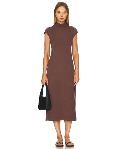 Varley Taunton Midi Dress - Brown