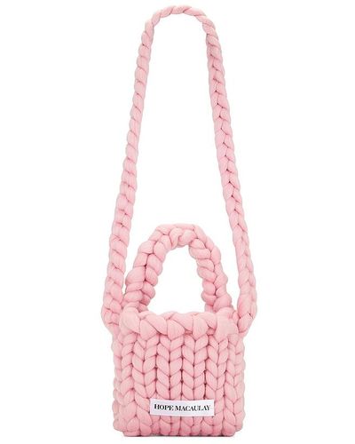 Hope Macaulay Colossal Knit Crossbody Bag - Pink