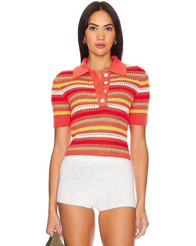 Lovers + Friends Lucia Polo Top - Red