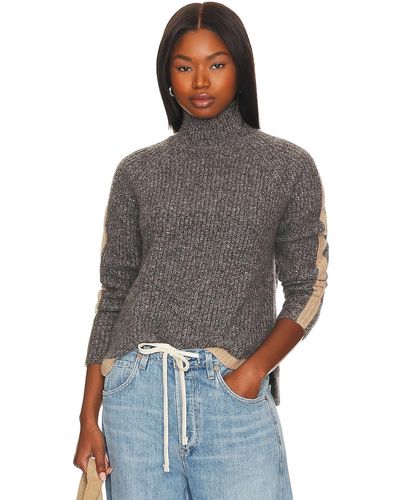 Autumn Cashmere Tipped Mock Neck Sweater - グレー