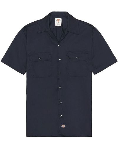 Dickies Original Twill Short Sleeve Work Shirt - ブルー