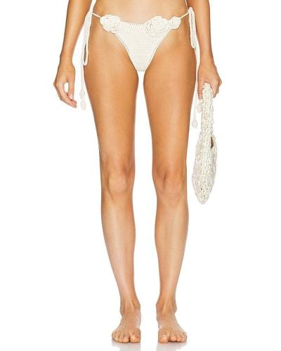 Tularosa Nora Crochet Bikini Bottom - White
