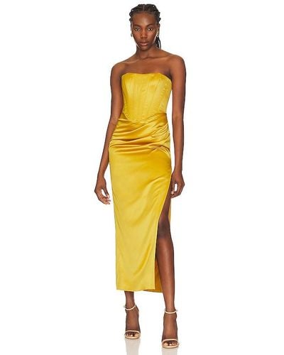 Bardot Everlasting Midi Dress - Yellow