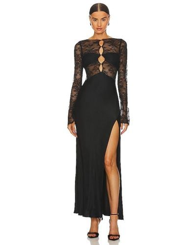 Bec & Bridge Bec + Bridge Nora Lace Long Sleeve Maxi Dress - Black