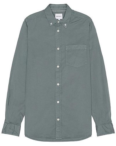 Norse Projects Anton Light Twill Shirt - Blue