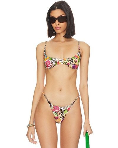 Jaded London Cabana Ruched Bikini Top - Natural