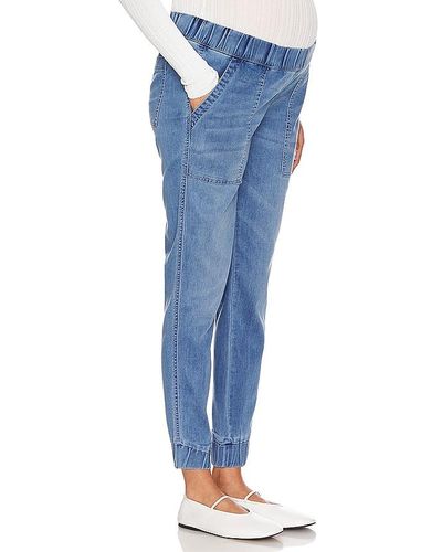 HATCH Kit Denim Maternity Jogger - Blue