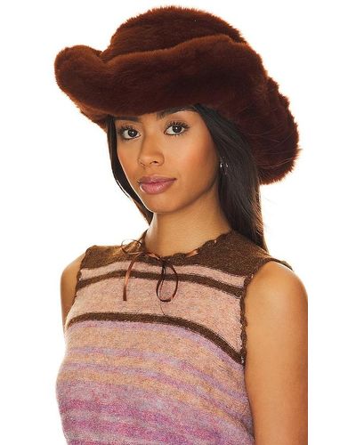 Lamarque Mel Cowboy Hat - Brown