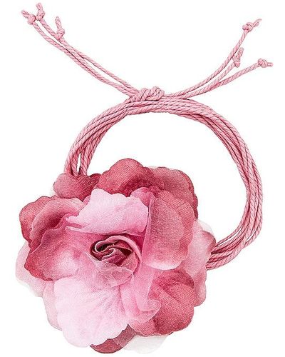 petit moments Tie Dye Flower Necklace - Pink