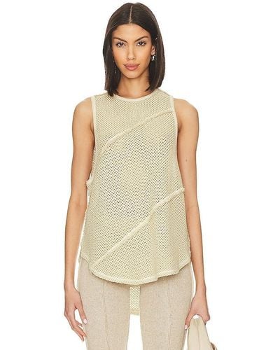 Free People Shore Side Muscle Tank - Natural