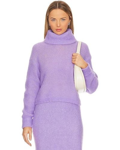 American Vintage Tyji Turtleneck Sweater - Purple
