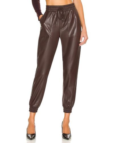 BCBGeneration Faux Leather Jogger - Brown